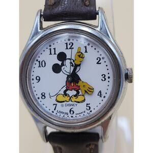 Lorus Mickey Mouse Vintage V515-6000A1 Women's Watch New Battery Works